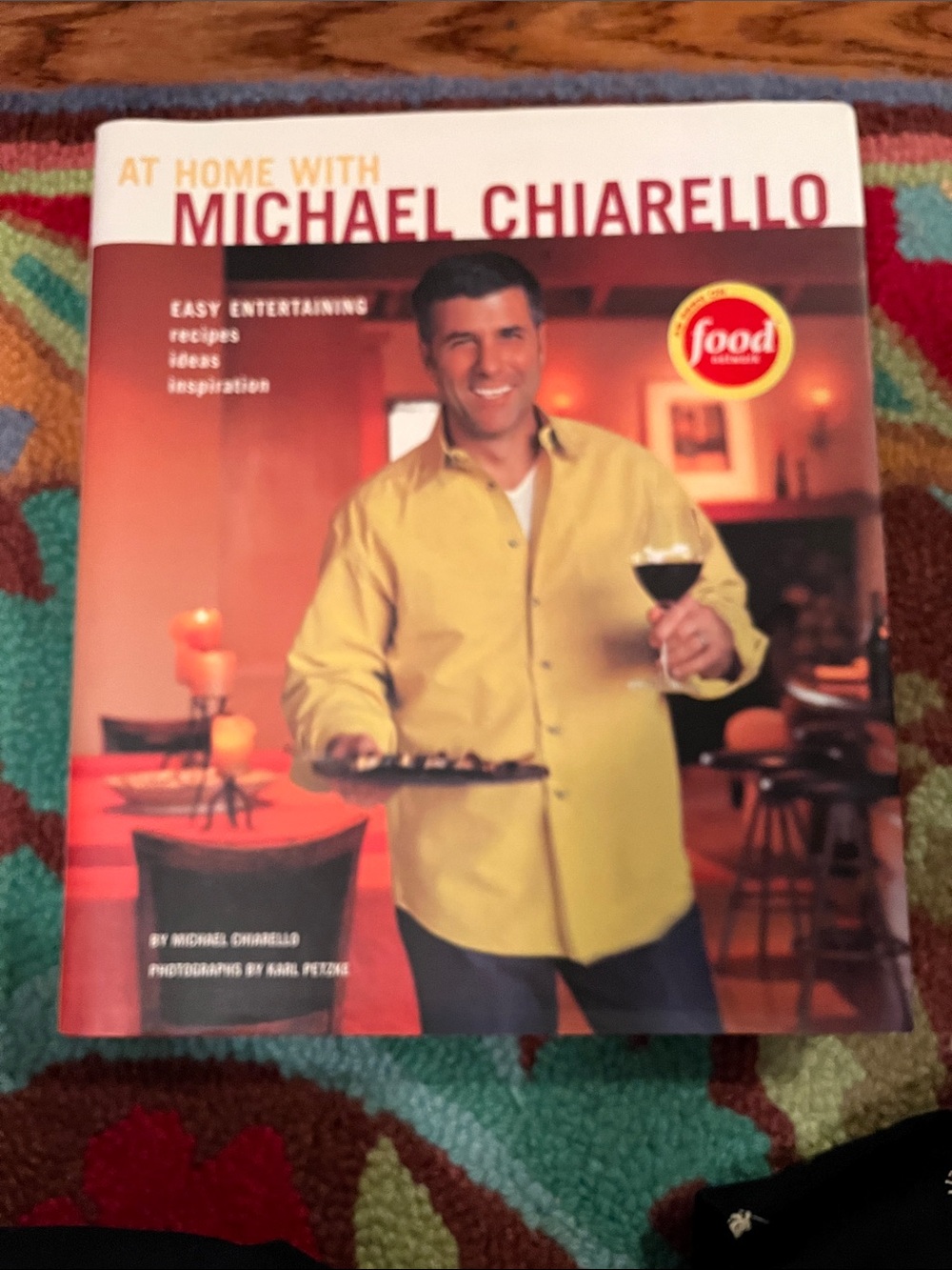 At Home With - Yellow Cover Cookbook Michael Chiarello